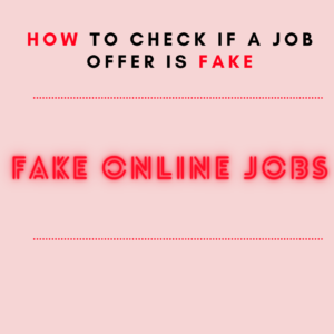 How To Check If A Job Offer Is Fake
